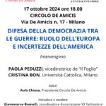 Scopri di più sull'articolo Difesa della democrazia tra le guerre: ruolo dell’Europa e incertezze dell’America